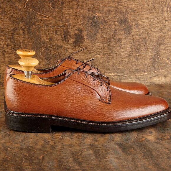 Florsheim 93603 NOS 5 Nail V-Cleat Brown PTB Men's Dress Shoes w/ Trees and Bags - Picture 4 of 16